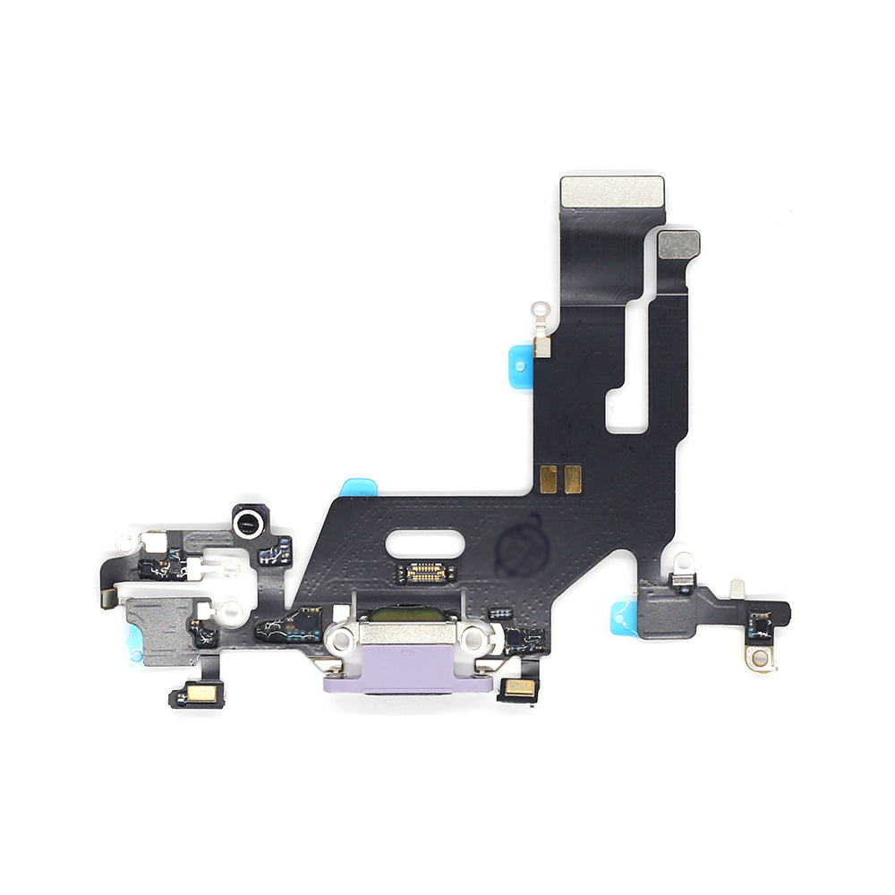 For Apple iPhone 11 Systeem Opladen Flex Paars Getrokken