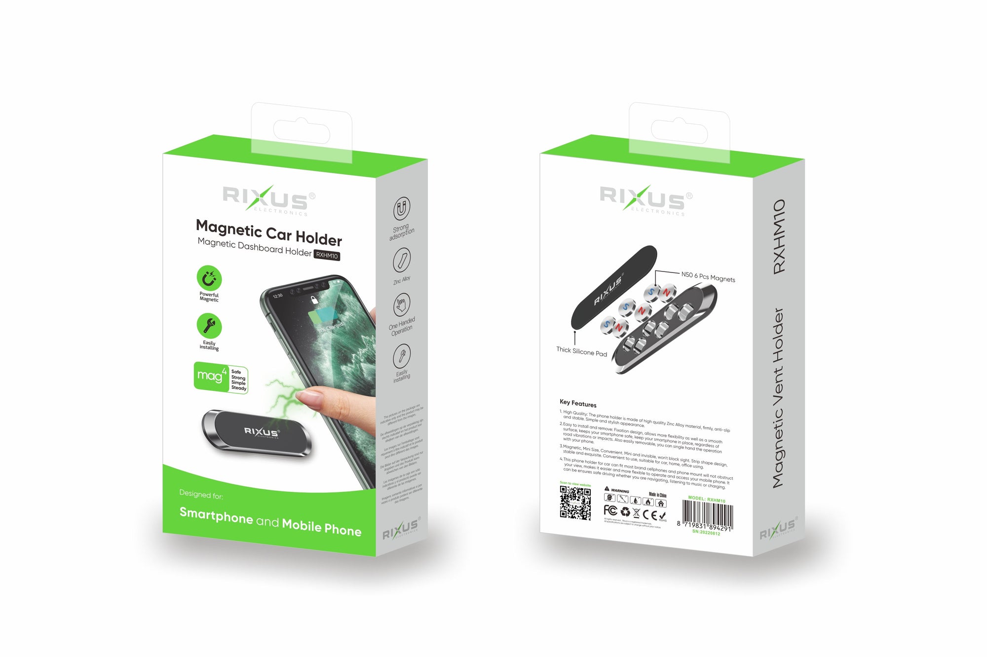 Rixus RXHM10 Universele Siliconen Magneethouder