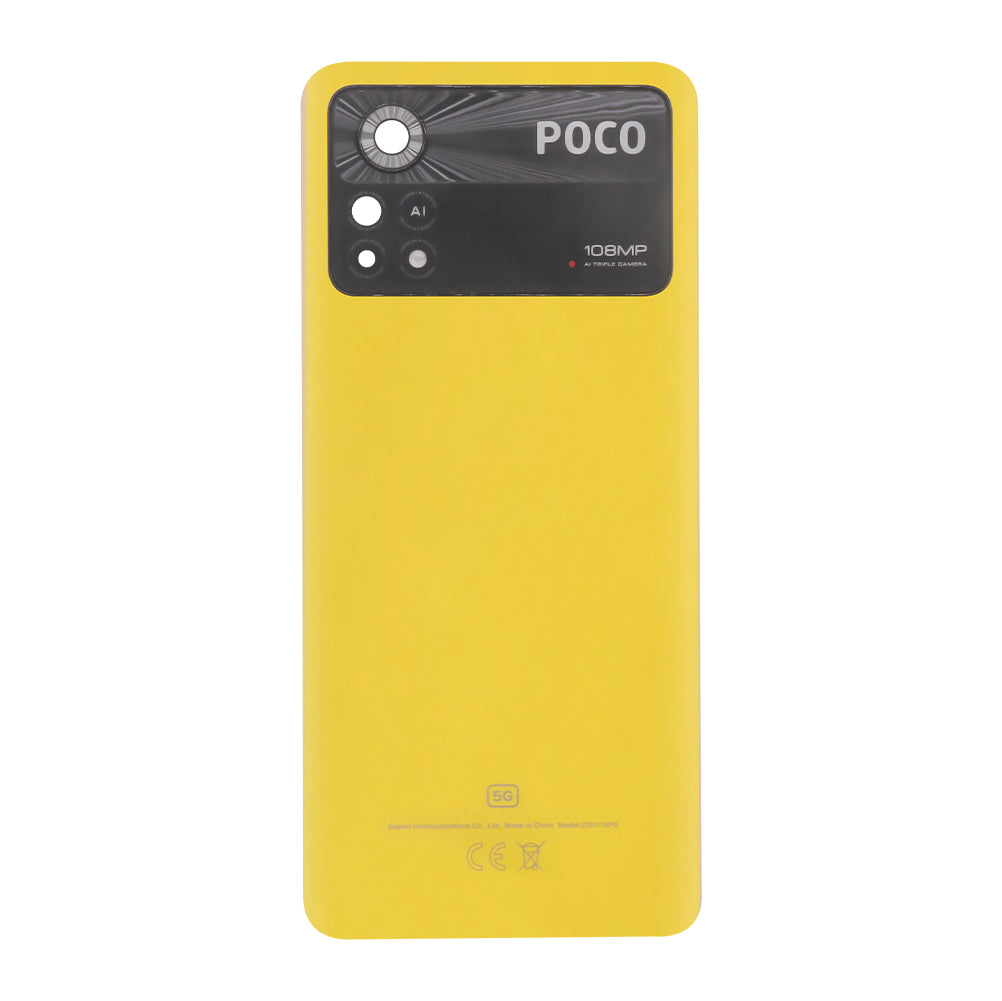 Xiaomi Poco X4 Pro 5G achterkant met lens Poco Yellow OEM