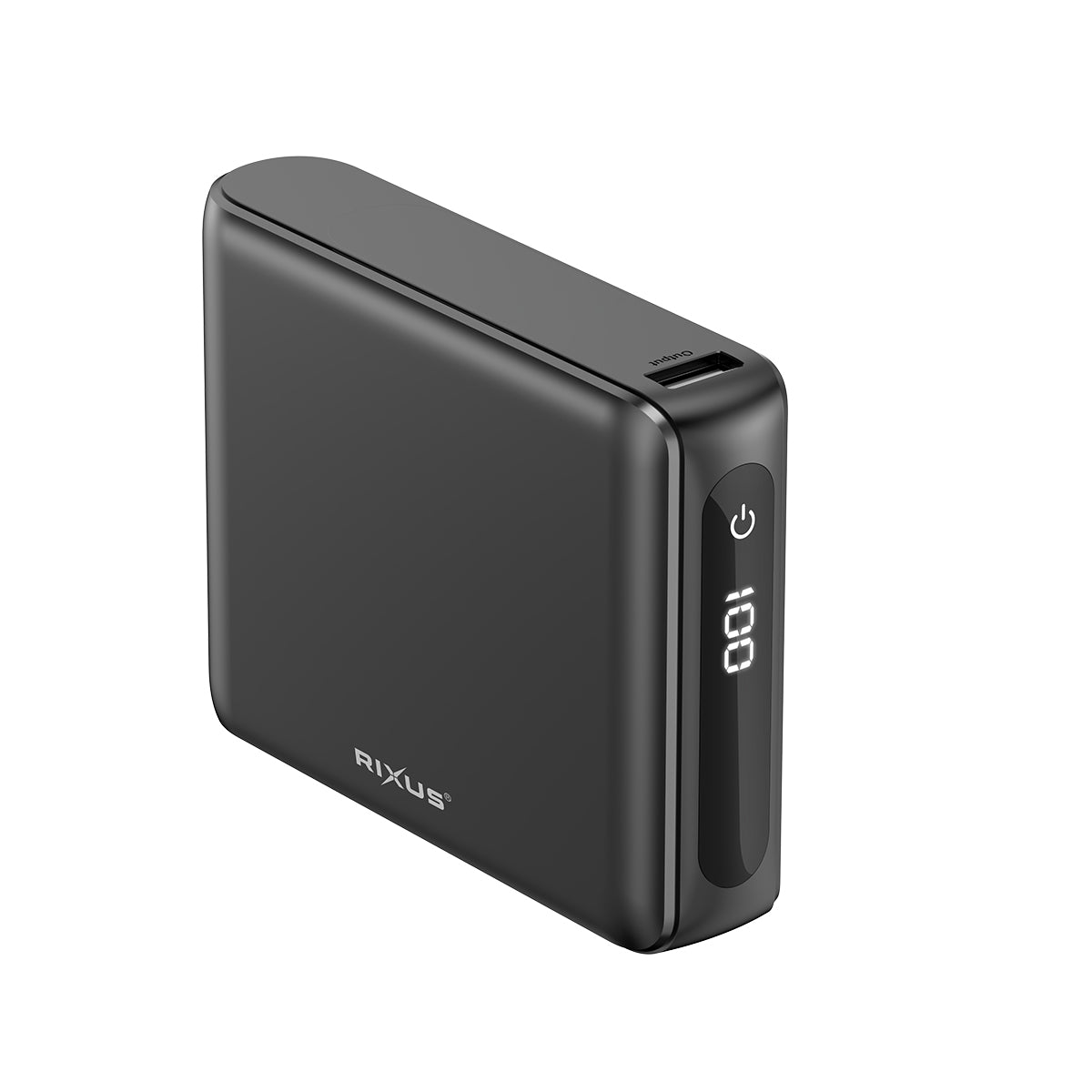 Rixus RXPB25 Compacte Powerbank Digitaal Display 20000mAh Zwart