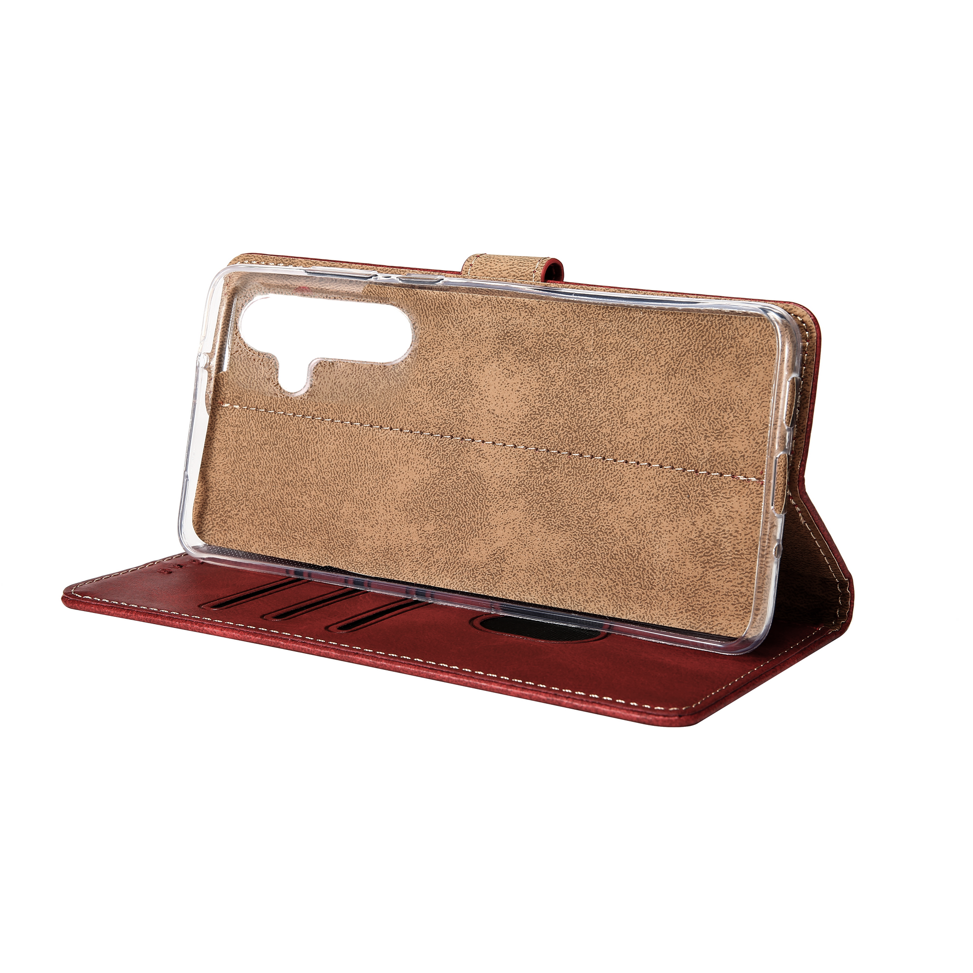 Rixus Boekhoesje Voor Samsung Galaxy A54 5G Donkerrood