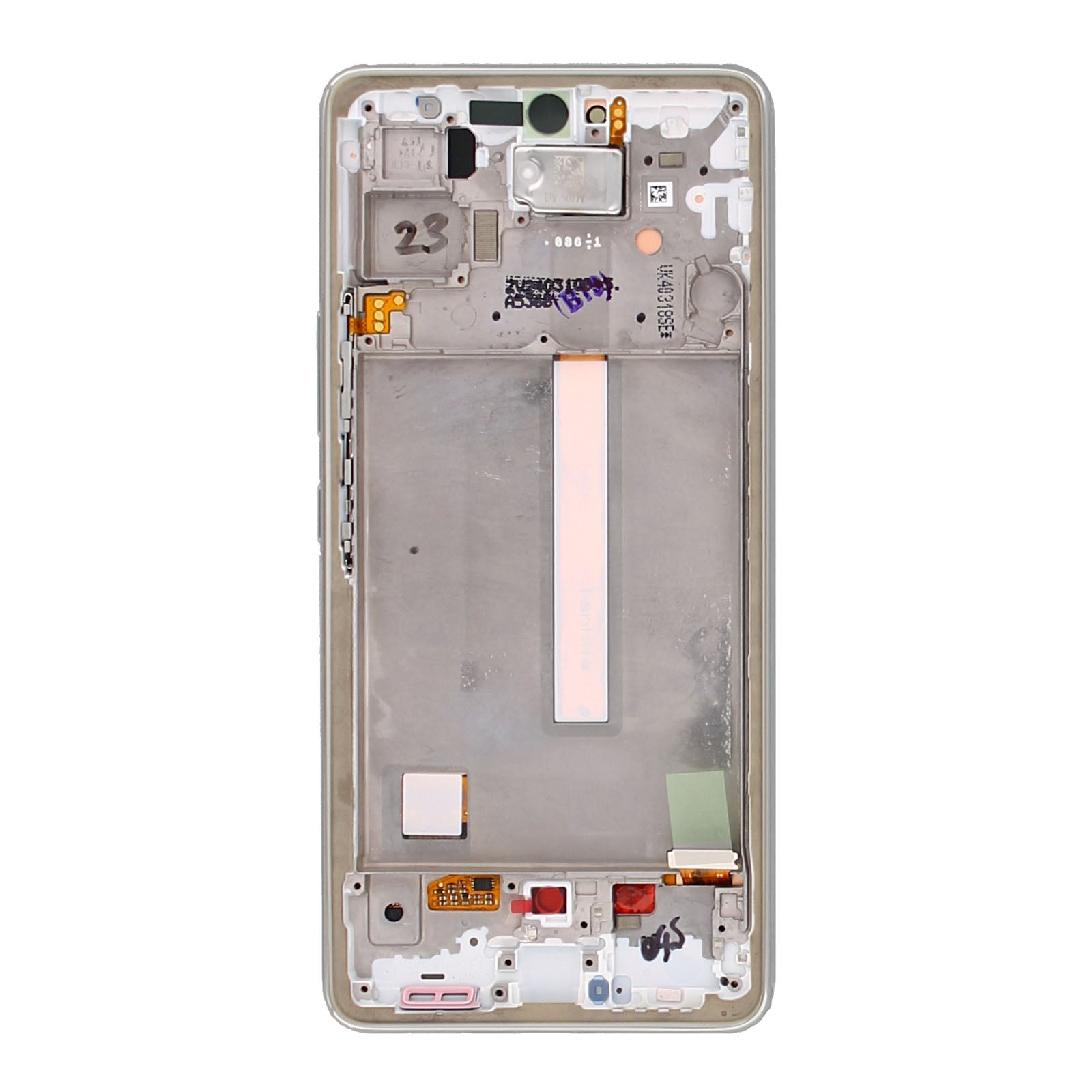 Samsung Galaxy A53 5G A536B Beeldscherm en Digitizer met Frame Wit Service Pack