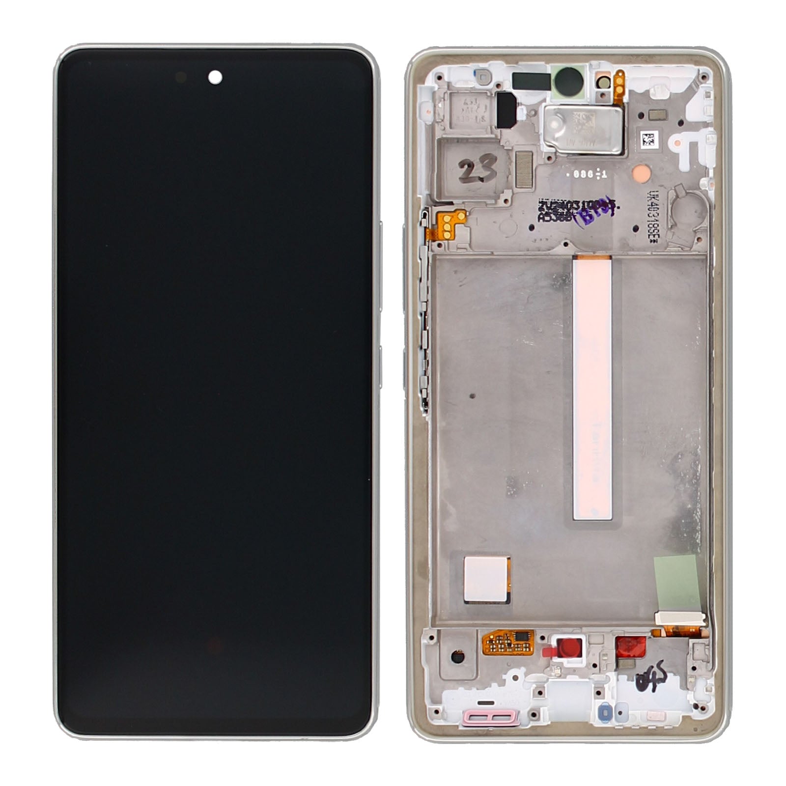 Samsung Galaxy A53 5G A536B Beeldscherm en Digitizer met Frame Wit Service Pack