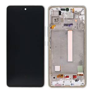 Samsung Galaxy A53 5G A536B Beeldscherm en Digitizer met Frame Wit Service Pack