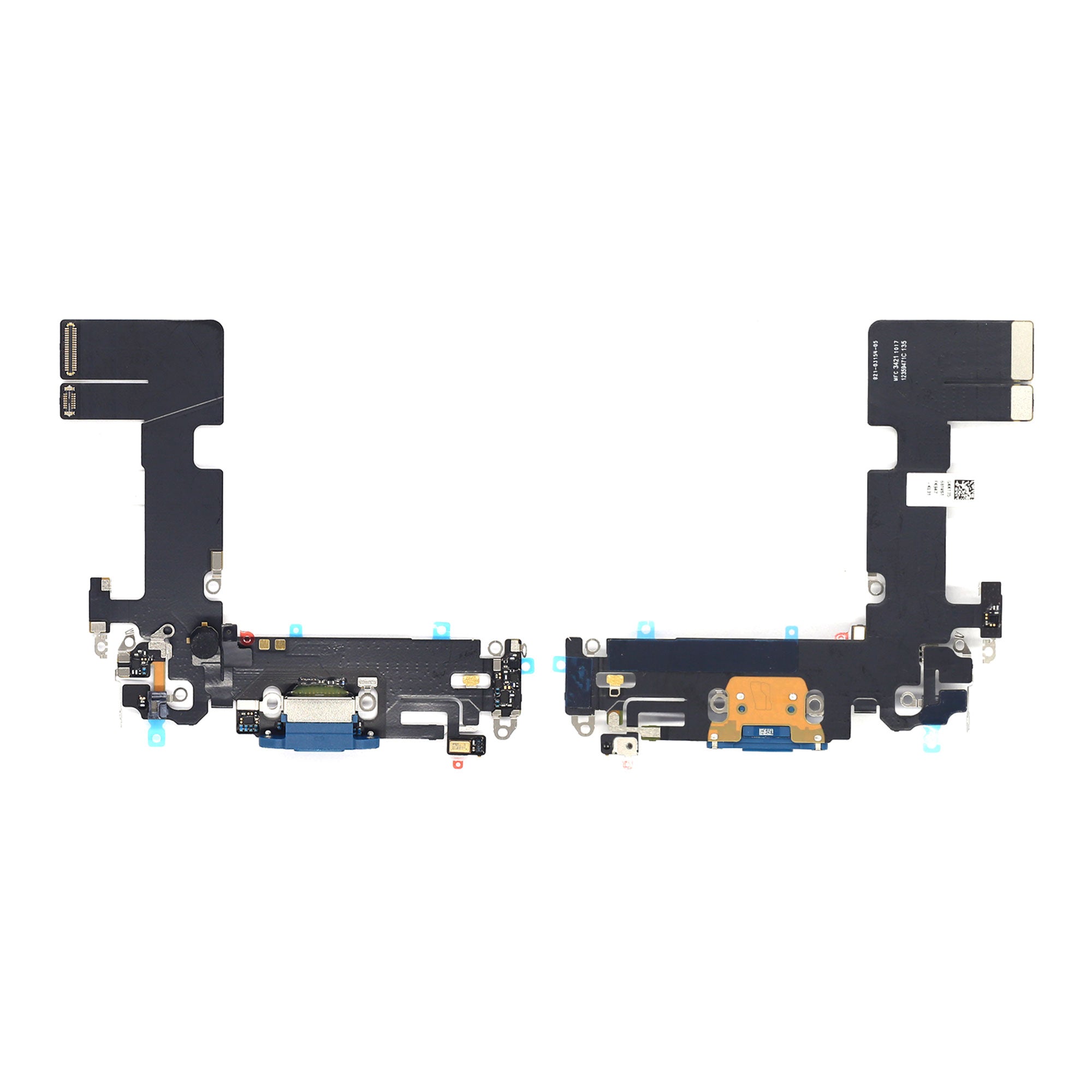For Apple iPhone 13 Systeem Opladen Flex Blauw Getrokken