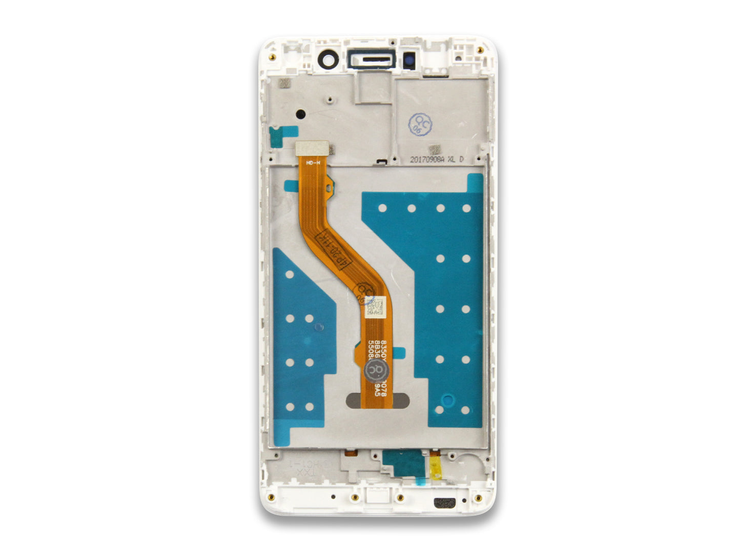 Huawei Y7-scherm en digitizer met wit frame OEM