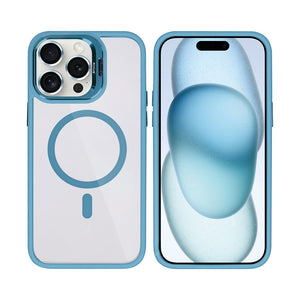 Rixus Classic 03 Hoesje Met MagSafe For Apple iPhone 15 Pro Lichtblauw