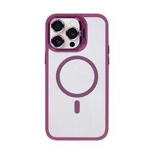 Rixus Classic 03 Case With MagSafe Compatible For Apple iPhone 12, 12 Pro Dark Pink