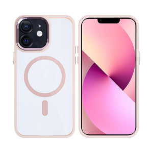 Rixus Classic 04 Hoesje Met MagSafe For Apple iPhone 12 Roze