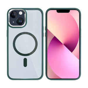 Rixus Classic 04 Case With MagSafe Compatible For Apple iPhone 14 Dark Green