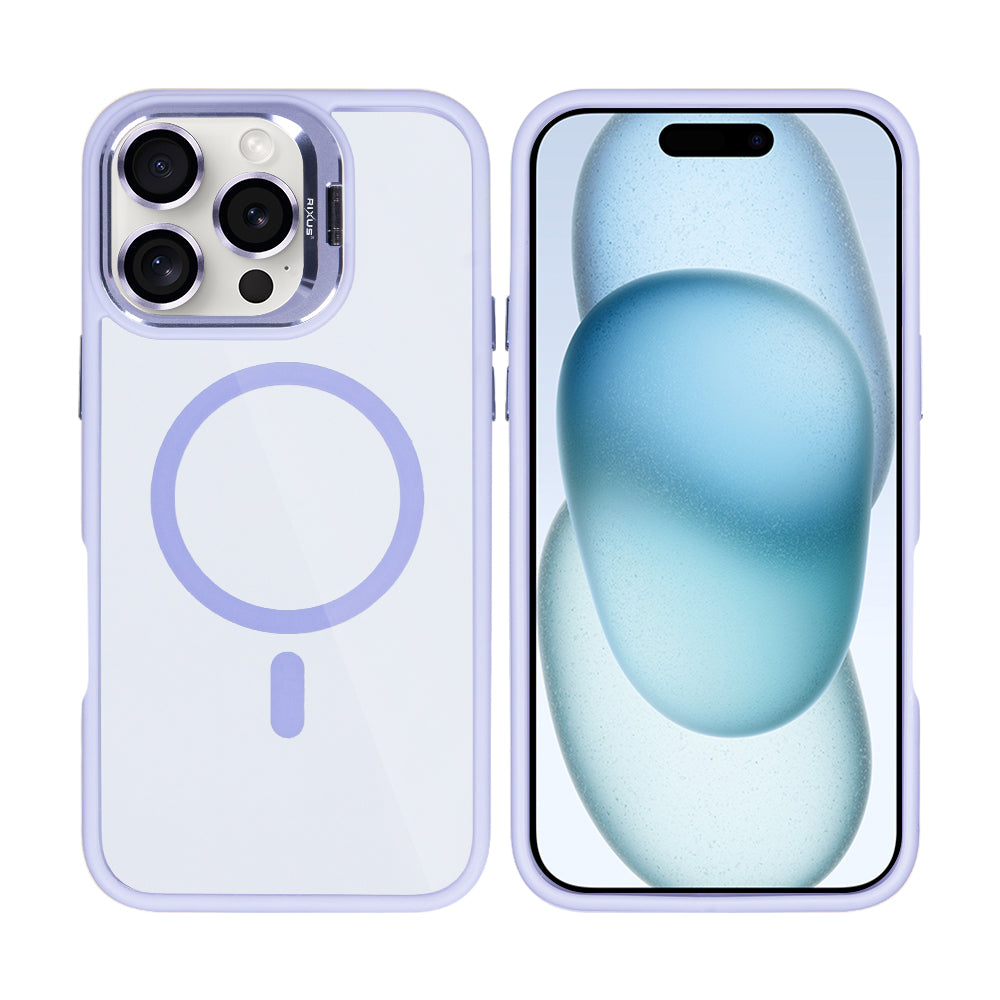 Rixus Classic 03 Hoesje Met MagSafe For Apple iPhone 16 Pro Max Lichtpaars