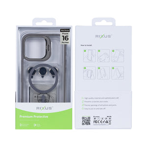 Rixus Classic 03 Hoesje Met MagSafe For Apple iPhone 16 Pro Max Titaangrijs
