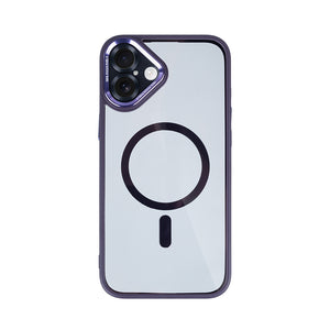 Rixus Classic 04 Case With MagSafe Compatible For Apple iPhone 16 Plus Purple