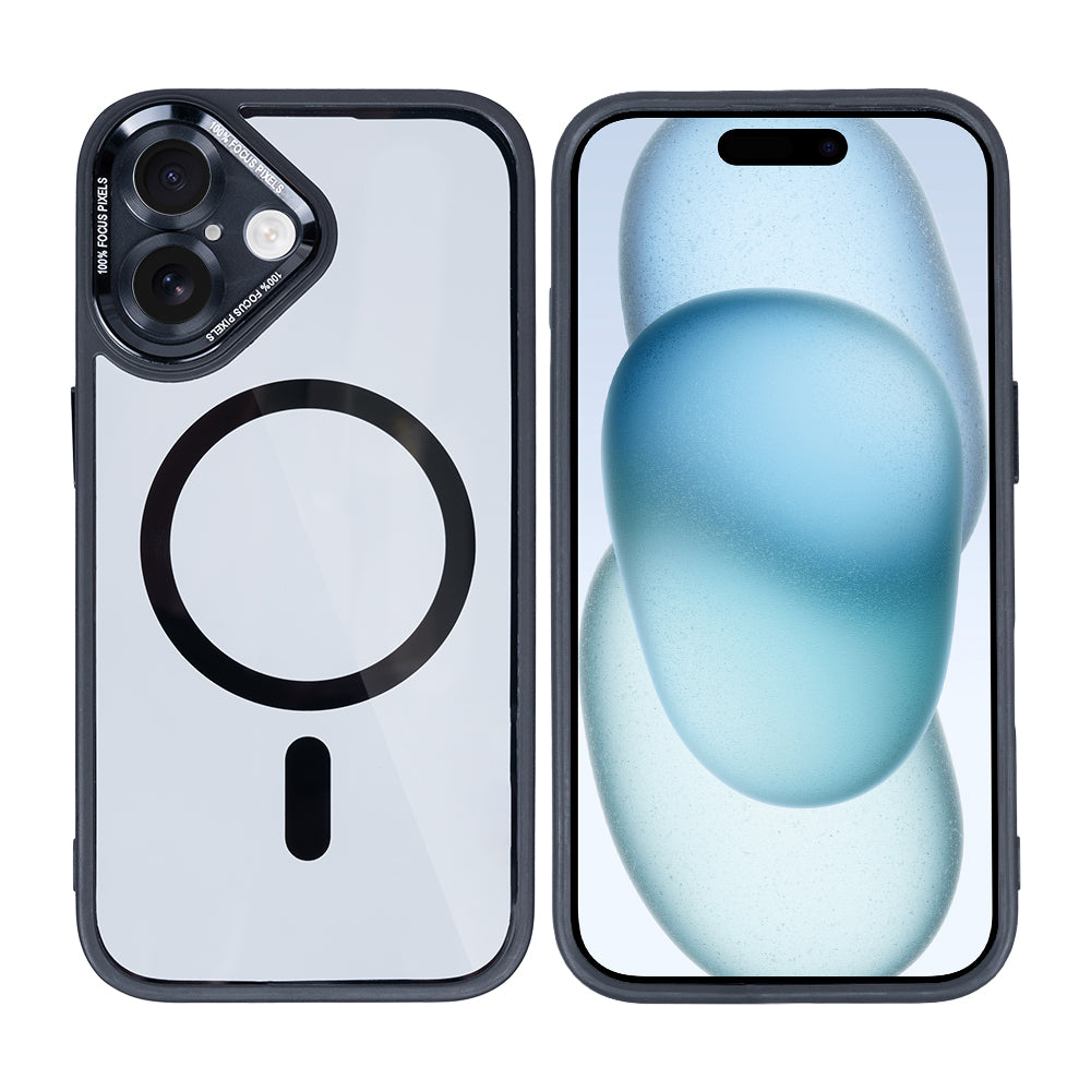 Rixus Classic 04 Hoesje Met MagSafe For Apple iPhone 16 Plus Zwart