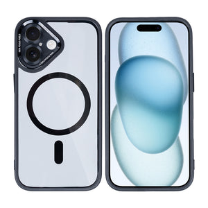 Rixus Classic 04 Hoesje Met MagSafe For Apple iPhone 16 Plus Zwart