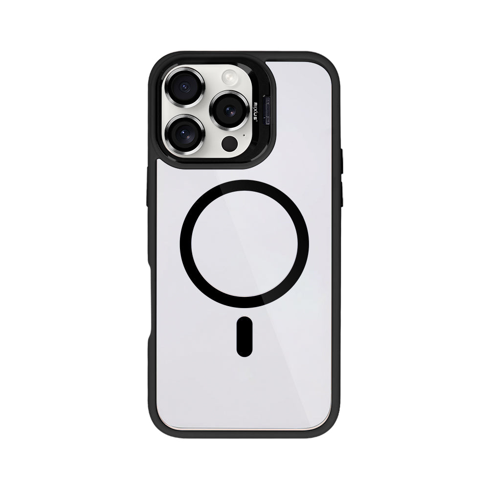 Rixus Classic 03 Hoesje Met MagSafe For Apple iPhone 16 Pro Max Zwart