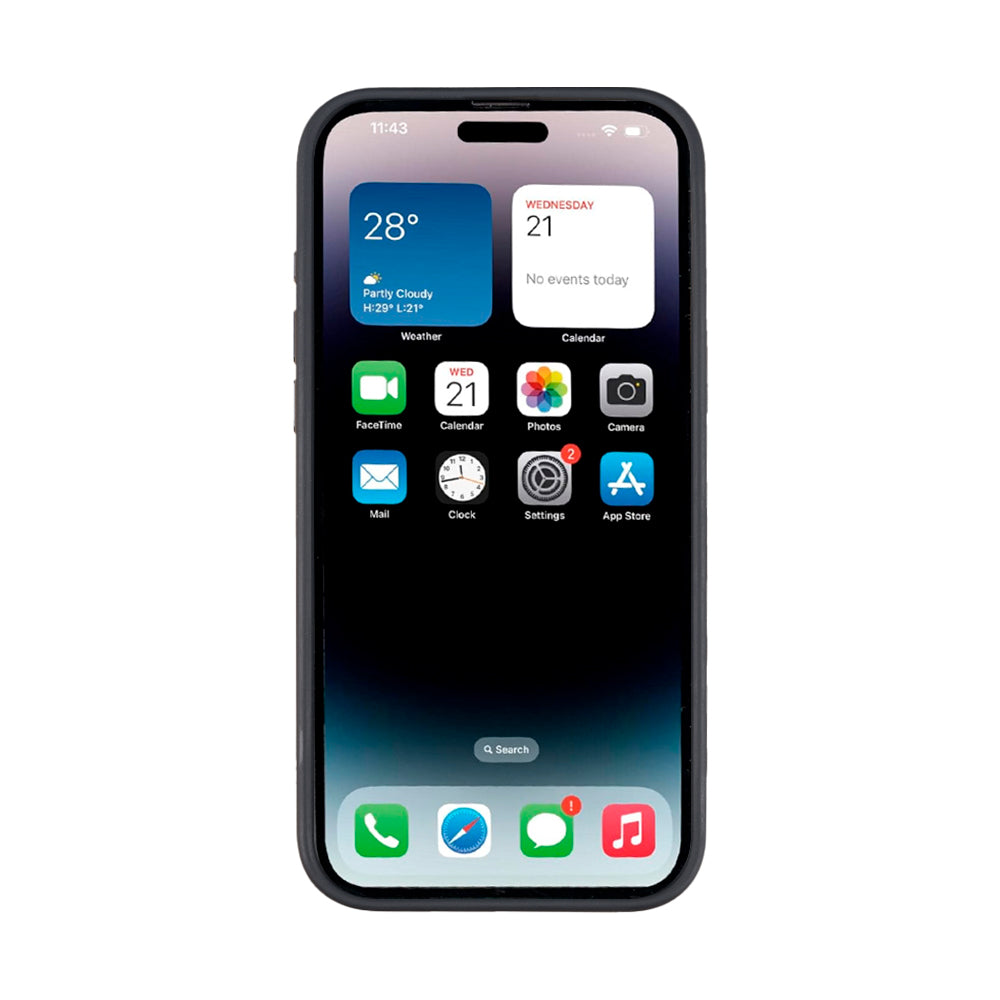 Rixus Mag Carbon Met MagSafe For Apple iPhone 14 Pro Max Titanium Zwart