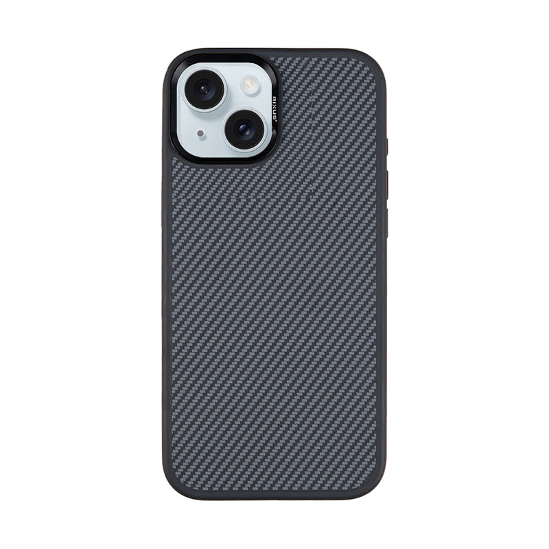 Rixus Mag Carbon With MagSafe Compatible For Apple iPhone 14 Titanium Black