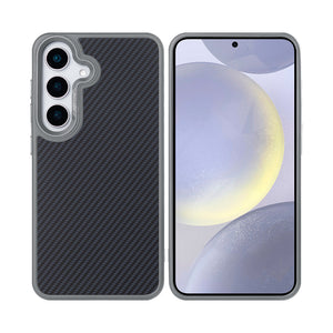 Rixus Mag Carbon With MagSafe Compatible For Samsung Galaxy S25 Titanium Grey