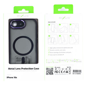 Rixus Classic 04 Hoesje Met MagSafe For Apple iPhone 16e Paars