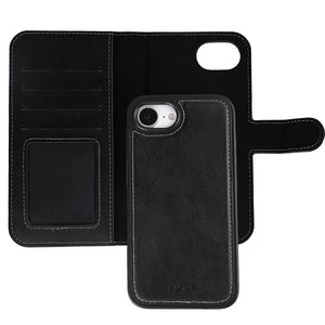 Rixus Duo Magnetic Detachable Wallet For Apple iPhone For iPhone 16e, 17e Black