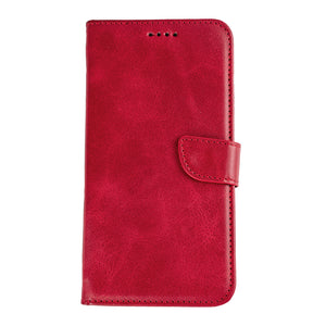 Rixus Boekhoesje Voor Samsung Galaxy S25 Edge Donkerrood