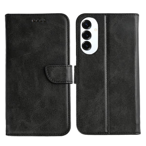 Rixus Boekenhoes Voor Samsung Galaxy S25 Edge Zwart