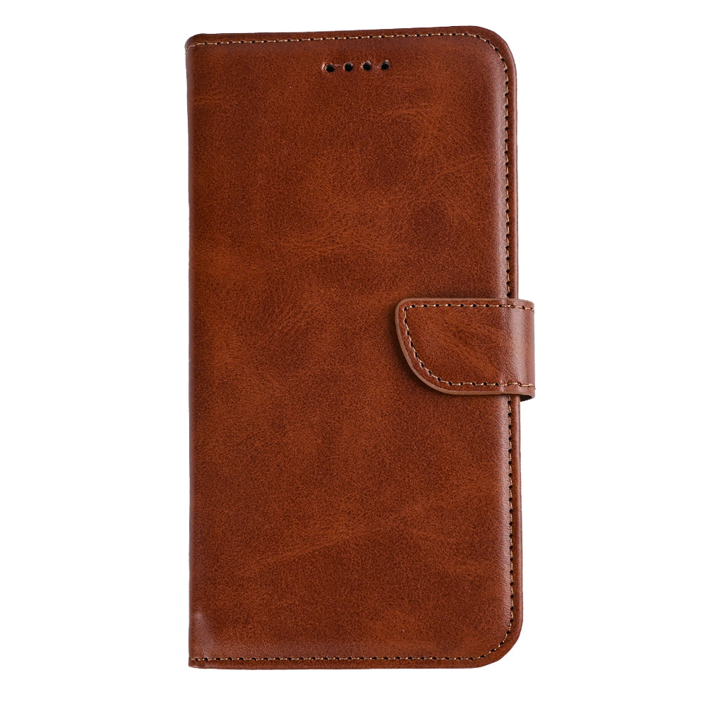 Rixus Boekenhoes Voor Samsung Galaxy S25 Edge Bruin