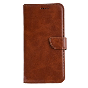 Rixus Boekenhoes Voor Samsung Galaxy S25 Edge Bruin