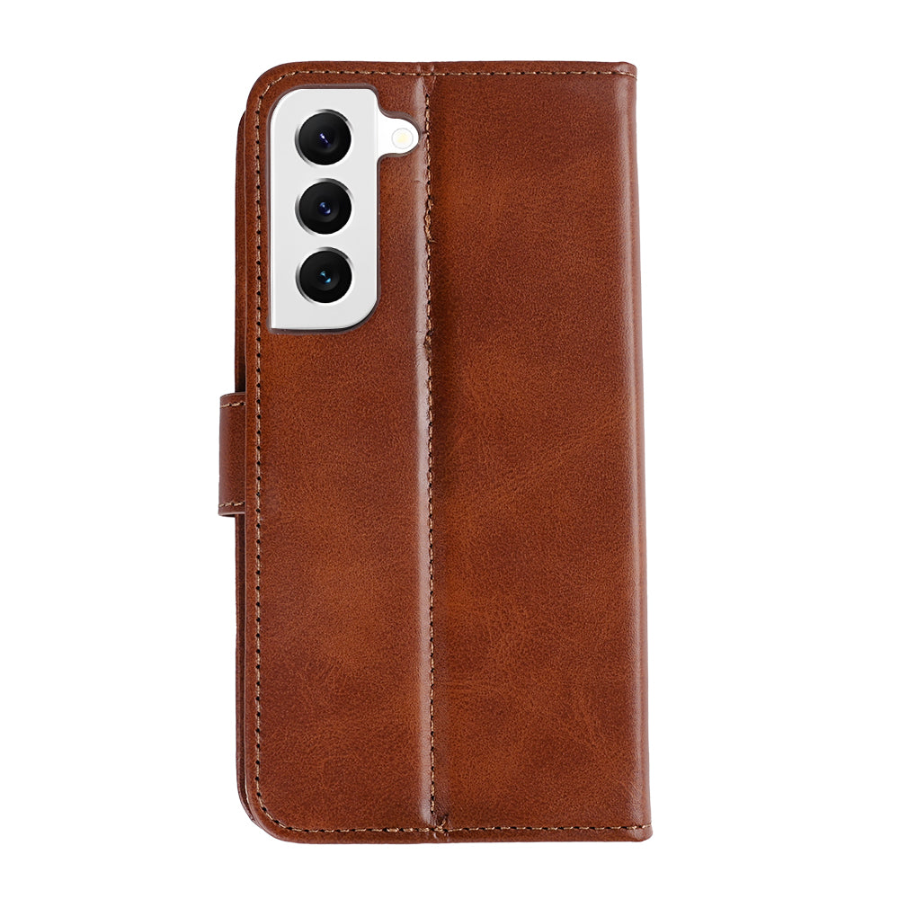 Rixus boekenkast voor Samsung Galaxy S22 5G bruin
