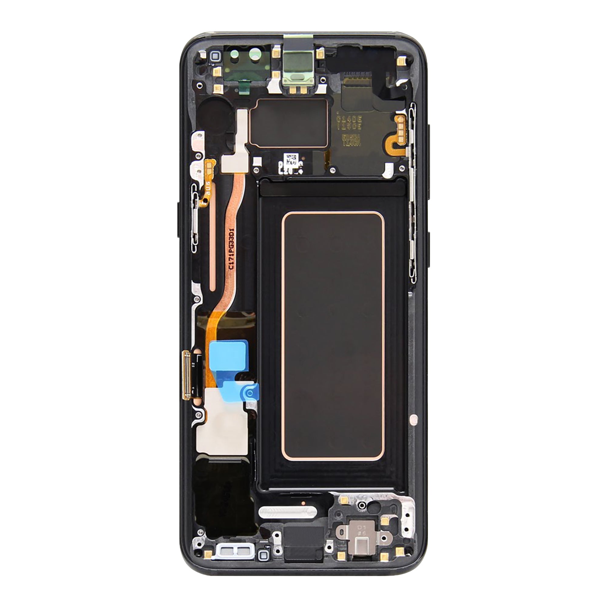 Samsung Galaxy S8 G950F Beeldscherm en Digitizer met Frame Zwart Service Pack