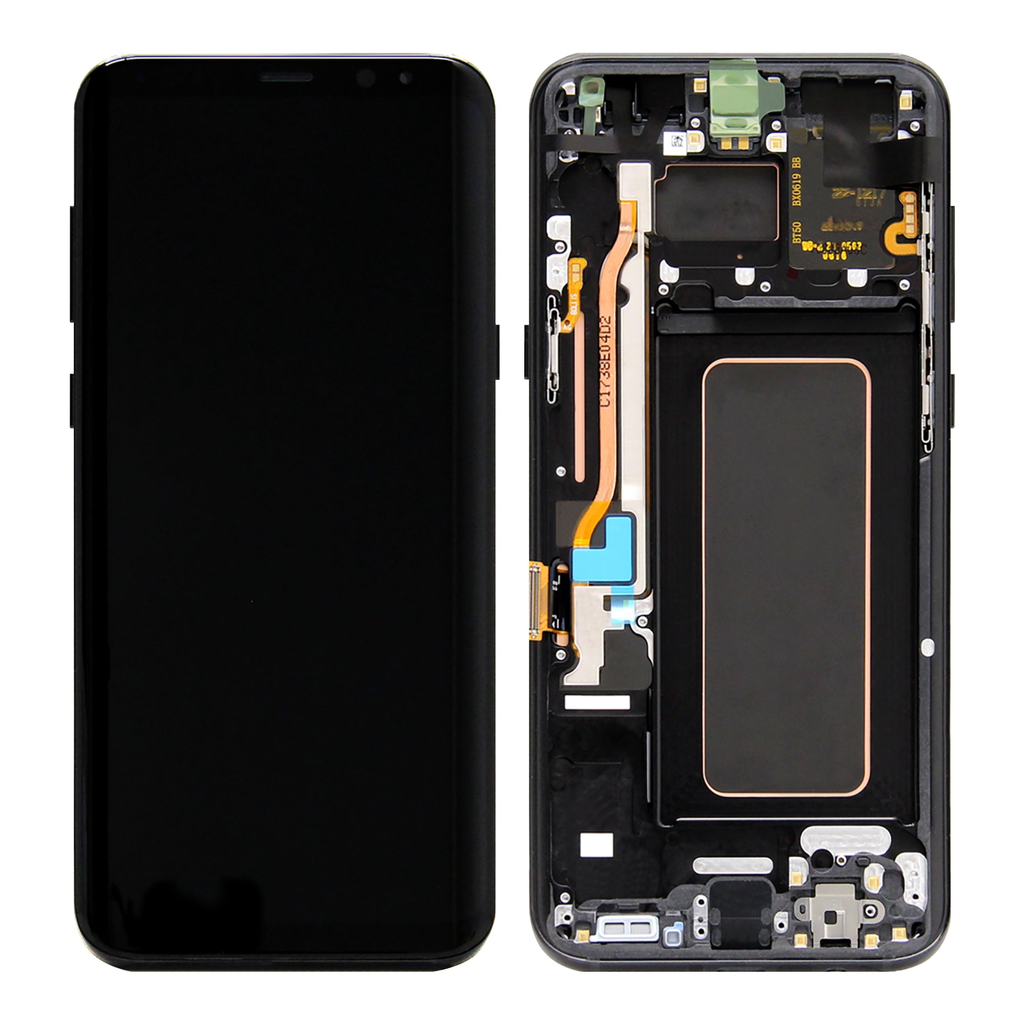 Samsung Galaxy S8 Plus G955F Beeldscherm en Digitizer met Frame Midnight Black Service Pack
