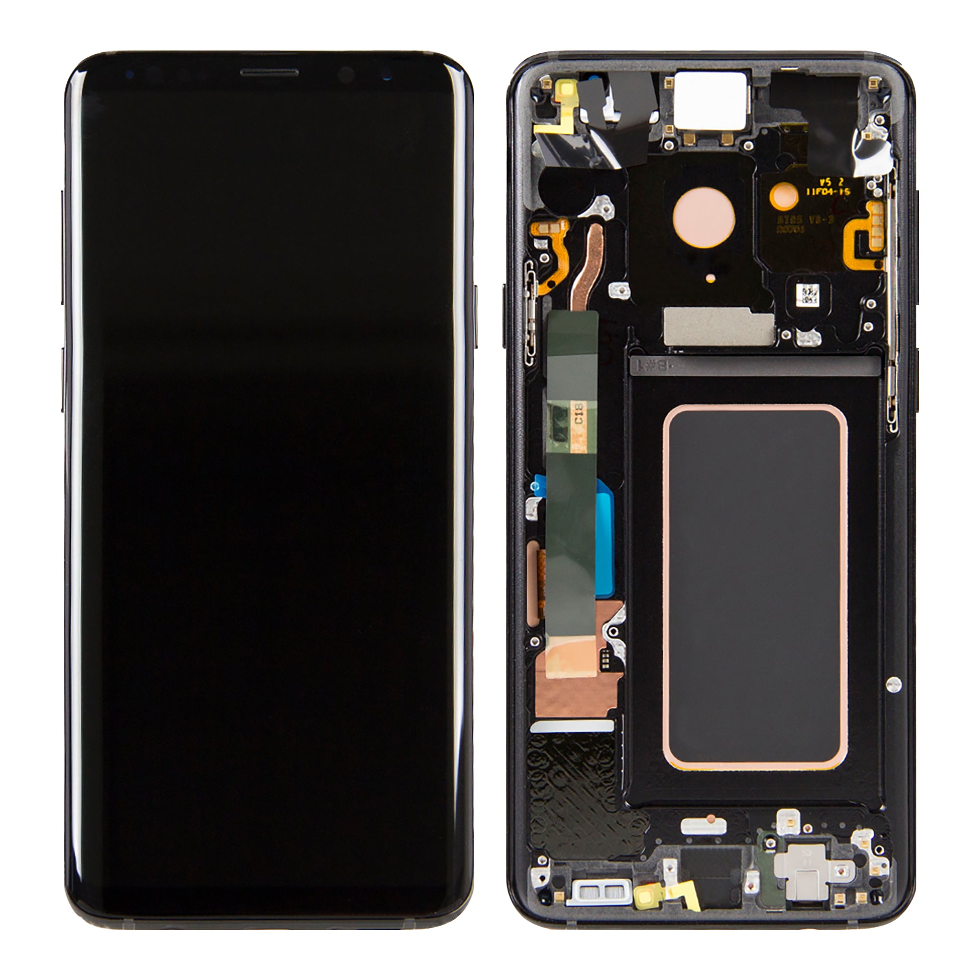 Samsung Galaxy S9 Plus G965F Beeldscherm en Digitizer met Frame Midnight Black Service Pack