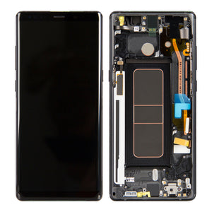 Samsung Galaxy Note 8 N950F Beeldscherm en Digitizer met Frame Middernacht Zwart Service Pack