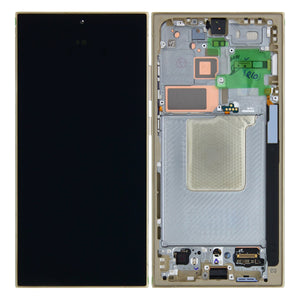 Samsung Galaxy S24 Ultra S928 Display And Digitizer With Frame Titanium Yellow Pre-Assembled