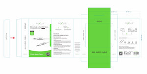 Cabo de áudio Rixus RX2040 com conetor de 3,5 mm para conetor de 3,5 mm 2 m