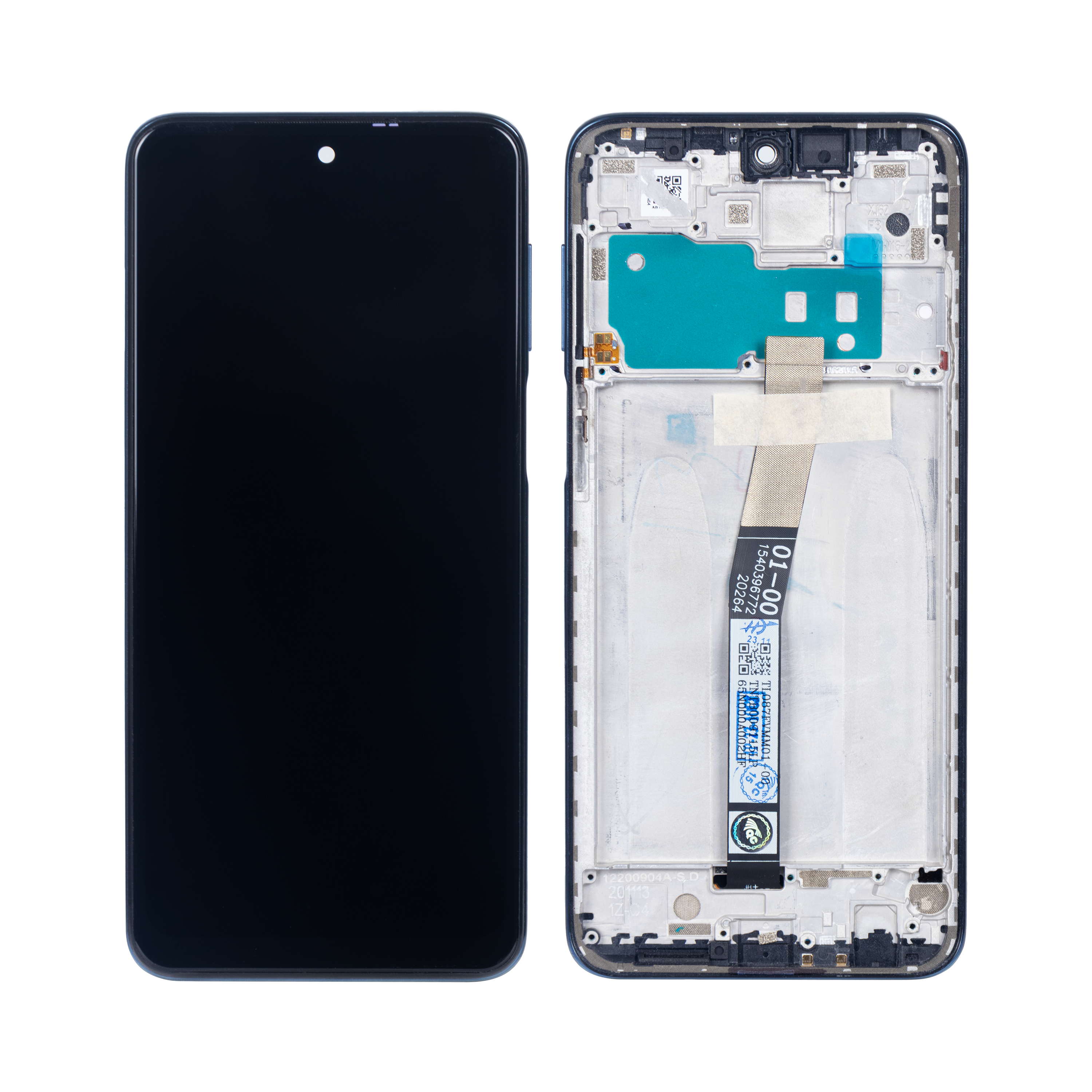 Xiaomi Redmi Note 10 Lite Ecrã e digitalizador com moldura OEM preto interestelar