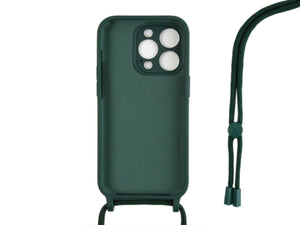 Capa com fio For Apple colar TPU da Rixus For Apple iPhone 14 Pro Verde Escuro