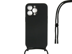 Capa TPU com fio For Apple colar da Rixus For Apple iPhone 14 Pro Max Preto