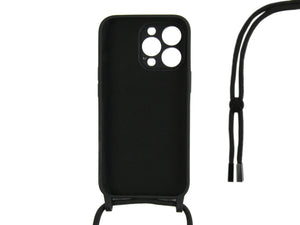 Capa TPU com fio For Apple colar da Rixus For Apple iPhone 14 Pro Max Preto