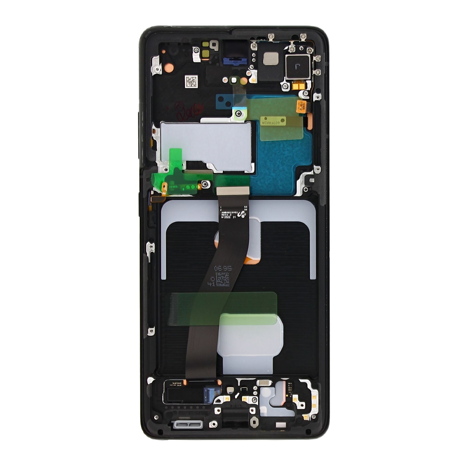 Samsung Galaxy S21 Ultra 5G G998B Ecrã e digitalizador com moldura Phantom Black Service Pack