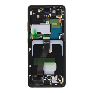 Samsung Galaxy S21 Ultra 5G G998B Ecrã e digitalizador com moldura Phantom Black Service Pack