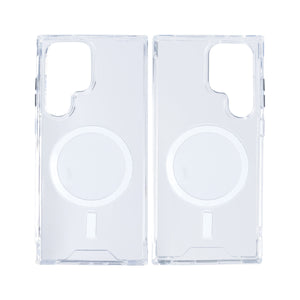 Rixus Anti Shock Case TPU With MagSafe Compatible For Samsung Galaxy S24 Ultra 5G Transparent
