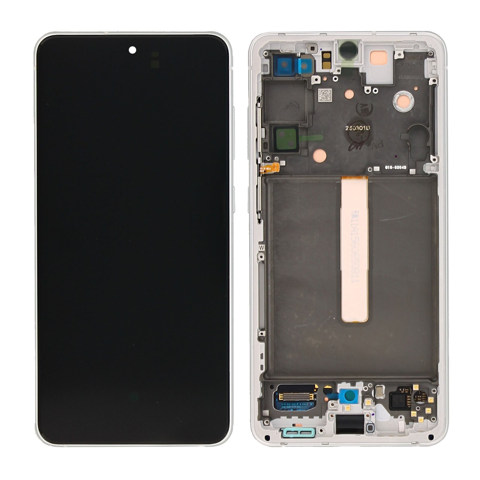Samsung Galaxy S21 FE G990B Ecrã e digitalizador com moldura Pacote de assistência branco