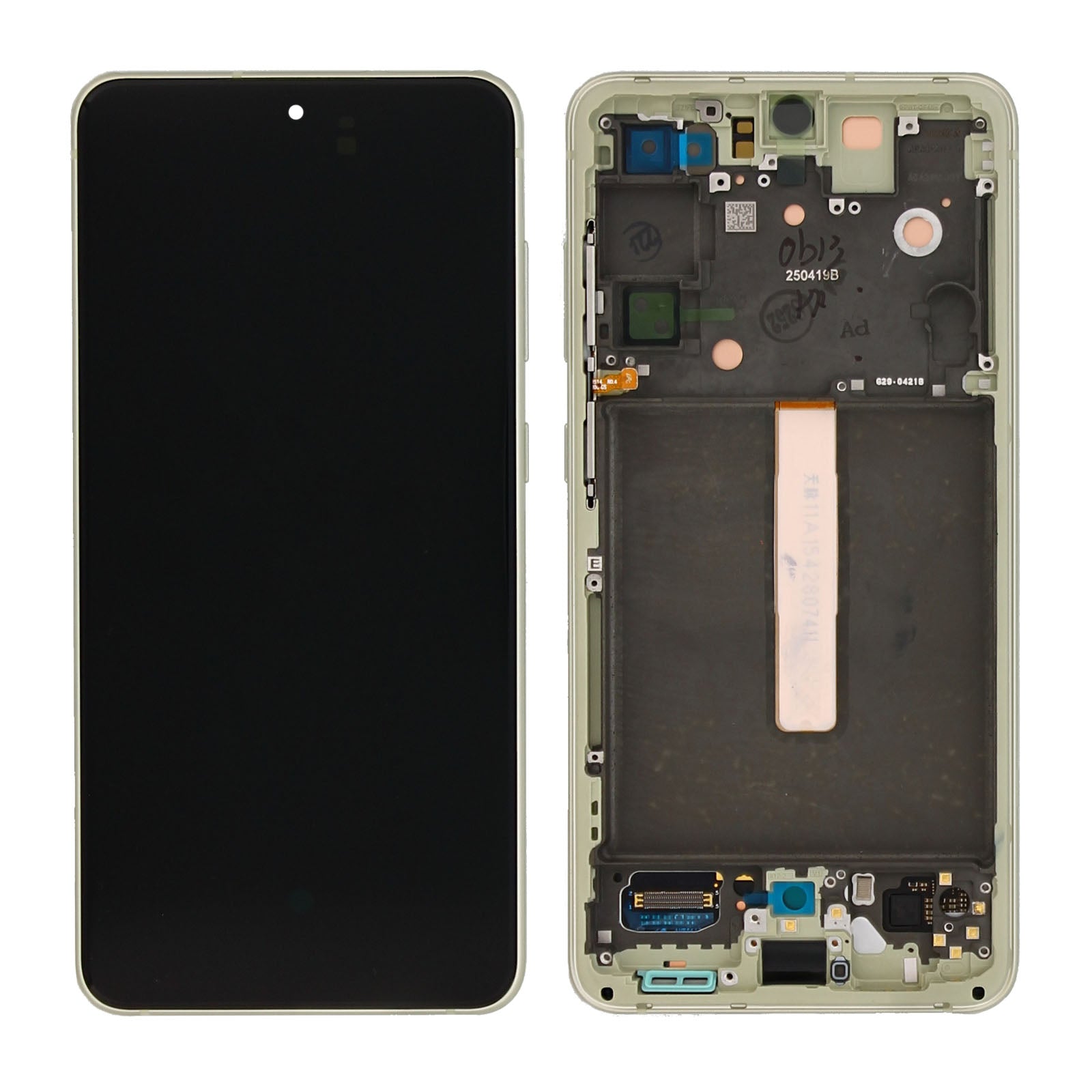 Samsung Galaxy S21 FE G990B Ecrã e digitalizador com moldura Olive Service Pack