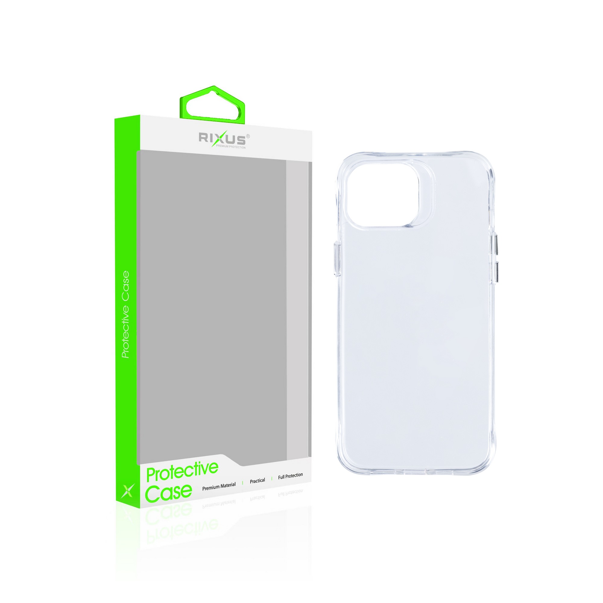 Capa TPU anti-choque Rixus For Apple iPhone 15 Plus Transparente