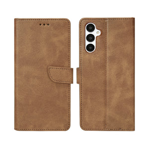 Estante de livros Rixus para Samsung Galaxy A05s Castanho claro