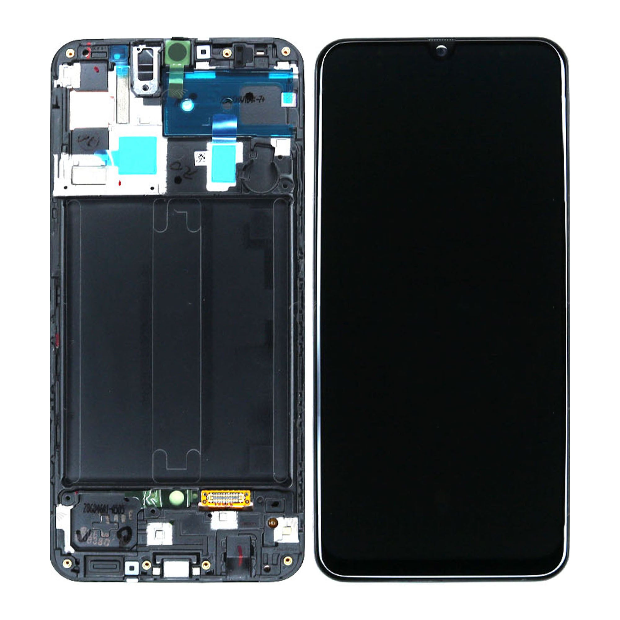 Samsung Galaxy A50 A505F Ecrã e digitalizador com moldura Preto Service Pack