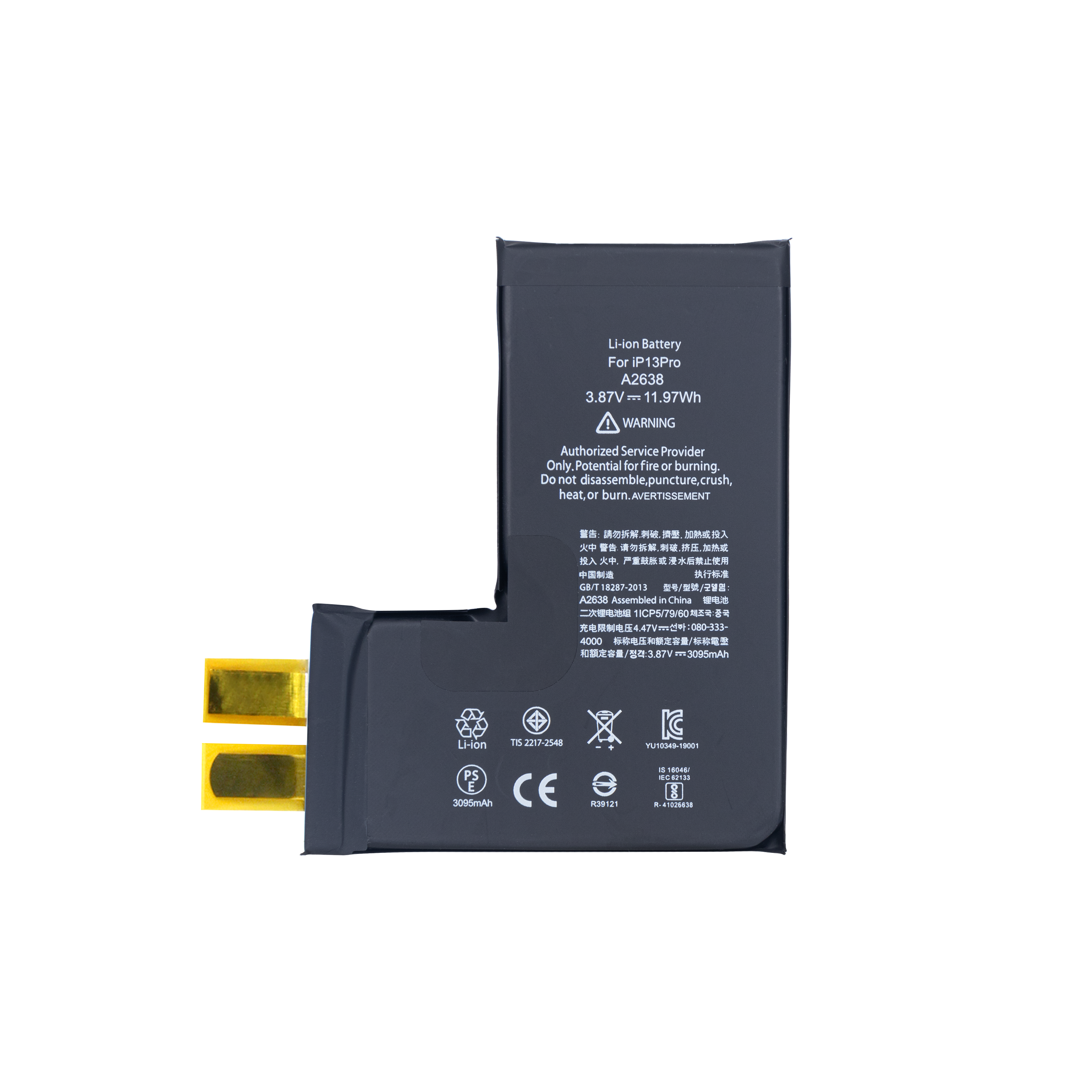 For Apple bateria For Apple 13 Pro (soldagem por pontos necessária) Sem BMS/IC OEM
