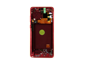 Samsung Galaxy Note 10 Lite N770F Ecrã e digitalizador com moldura Aura Red Service Pack